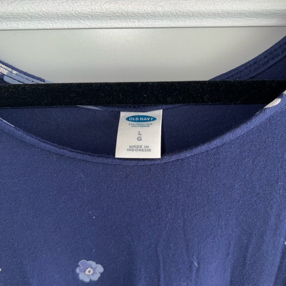 Floral Sleeveless Navy Dress - Picture 3 of 4